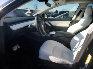 2021 Tesla Model Y Performance with VIN 5YJYGDEF9MF240125, listed as a Copart auction lot 88495425 with 45,829 mi miles and Salvage Title. Bid and sale history available at DreamBid. Image 7.