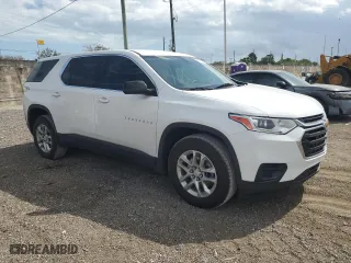 2021 Chevrolet Traverse LS with VIN 1GNERFKW1MJ191452, listed as a Copart auction lot 45590565 with 56,185 mi miles and Salvage Title. Bid and sale history available at carsss.com. Image 4.
