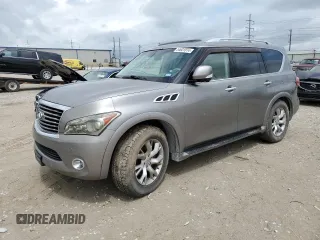 2011 Infiniti QX56 7-passenger with VIN JN8AZ2NE4B9002248, listed as a Copart auction lot 54601014 with 0 mi miles and Clean Title. Bid and sale history available at carsss.com. Image 1.