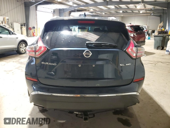 2017 Nissan Murano SL with VIN 5N1AZ2MH7HN125383, listed as a Copart auction lot 49616795 with 99,018 mi miles and Salvage Title. Bid and sale history available at carsss.com. Image 6.