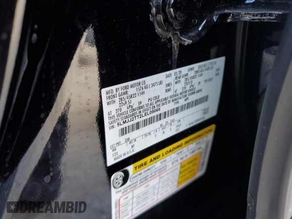 2020 Lincoln Navigator Black Label with VIN 5LMJJ2TT2LEL09066, listed as a Copart auction lot 78793824 with 26,864 mi miles and Salvage title. Bid and sale history available at DreamBid. Image 14.