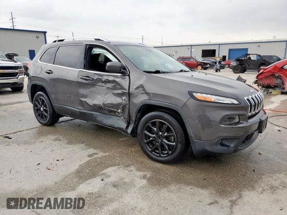 2018 Jeep Cherokee Latitude Plus with VIN 1C4PJLLB6JD518540, listed as a Copart auction lot 57513175 with 94,995 mi miles and Salvage title. Bid and sale history available at DreamBid. Image 4.