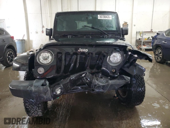 2017 Jeep Wrangler Unlimited Sahara with VIN 1C4BJWEG9HL698536, listed as a Copart auction lot 50700435 with 77,175 mi miles and Salvage Title. Bid and sale history available at carsss.com. Image 5.