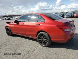 2017 Mercedes-Benz C 300 with VIN 55SWF4KB2HU215695, listed as a Copart auction lot 51107705 with 75,377 mi miles and Salvage Title. Bid and sale history available at carsss.com. Image 2.