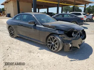 2023 BMW 2 Series 230i with VIN 3MW23CM00P8D77906, listed as a Copart auction lot 60706844 with 7,801 mi miles and Salvage Title. Bid and sale history available at carsss.com. Image 4.