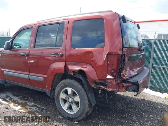 2008 Jeep Liberty Sport with VIN 1J8GN28K68W111462, listed as a IAAI auction lot 42012567 with 129,077 mi miles. Bid and sale history available at carsss.com. Image 6.
