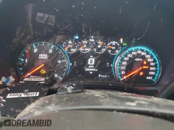 2017 GMC Sierra 2500HD Denali with VIN 1GT12UEY0HF119759, listed as a Copart auction lot 81334144 with 221,544 mi miles and Salvage Title. Bid and sale history available at carsss.com. Image 9.