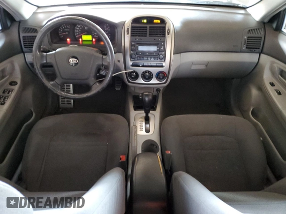 2006 Kia Spectra with VIN KNAFE162665365284, listed as a Copart auction lot 52147085 with 139,570 mi miles and Salvage Title. Bid and sale history available at carsss.com. Image 8.