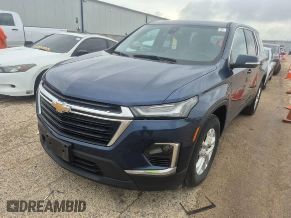 2022 Chevrolet Traverse LS with VIN 1GNEVLKW4NJ100587, listed as a IAAI auction lot 42623761 with 71,190 mi miles and . Bid and sale history available at DreamBid. Image 4.