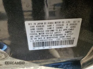 2006 Acura TSX Navi with VIN JH4CL95916C014558, listed as a Copart auction lot 75290304 with 221,520 mi miles and Salvage title. Bid and sale history available at DreamBid. Image 12.
