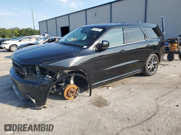 2017 Dodge Durango GT with VIN 1C4RDHDG5HC796594, listed as a Copart auction lot 58473035 with 164,522 mi miles and Salvage title. Bid and sale history available at DreamBid. Image 1.
