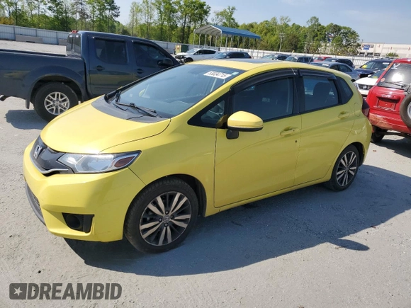 2015 Honda Fit EX-L with VIN 3HGGK5H86FM747285, listed as a Copart auction lot 53034715 with 102,236 mi miles and Salvage Title. Bid and sale history available at DreamBid. Image 1.