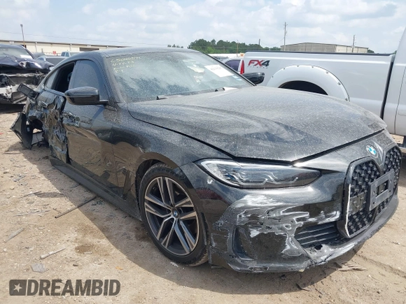 2023 BMW 4 Series 430i with VIN WBA63AV03PFN97570, listed as a IAAI auction lot 42139297 with 43,001 mi miles and . Bid and sale history available at DreamBid. Image 1.