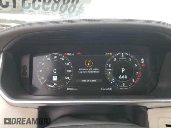 2022 Land Rover Range Rover Westminster with VIN SALGS2SE6NA470136, listed as a Copart auction lot 88895315 with 25,666 mi miles and Clean title. Bid and sale history available at DreamBid. Image 9.