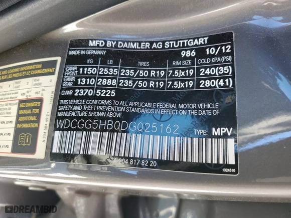 2013 Mercedes-Benz GLK-Class GLK 350 with VIN WDCGG5HB0DG025162, listed as a Copart auction lot 43591825 with 118,303 mi miles and Salvage Title. Bid and sale history available at carsss.com. Image 14.
