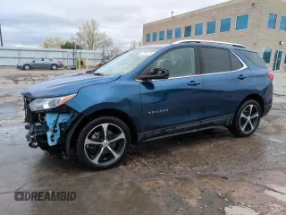 2020 Chevrolet Equinox LT z VIN 2GNAXVEX6L6153438, wystawiony jako Copart lot #52801875 z przebiegiem 96 183 mil mil oraz Szkoda całkowita • Salvage title. Historia ofert i sprzedaży dostępna na DreamBid. Obrazek 1.