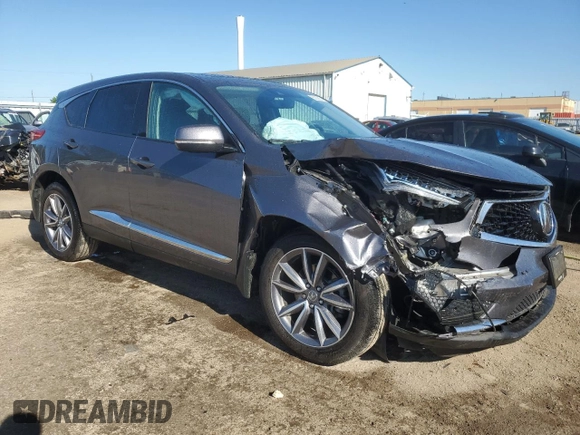2021 Acura RDX w/Advance Package with VIN 5J8TC2H7XML803258, listed as a Copart auction lot 56039074 with 47,111 mi miles and Salvage Title. Bid and sale history available at carsss.com. Image 4.