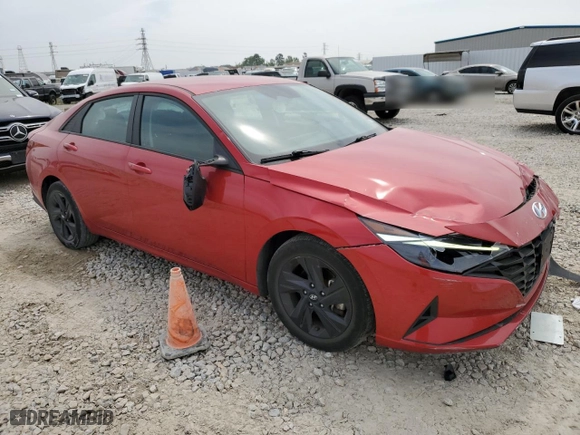 2021 Hyundai Elantra SEL with VIN 5NPLM4AGXMH000598, listed as a Copart auction lot 50592945 with 42,441 mi miles and Salvage Title. Bid and sale history available at carsss.com. Image 4.
