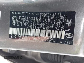 2019 Toyota Corolla L z VIN 2T1BURHE3KC136925, wystawiony jako IAAI lot #41894583 z przebiegiem 73 379 mil mil oraz . Historia ofert i sprzedaży dostępna na DreamBid. Obrazek 9.