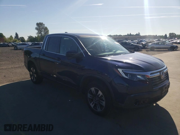 2017 Honda Ridgeline RTL-T with VIN 5FPYK3F63HB008494, listed as a Copart auction lot 55640195 with 91,131 mi miles and Salvage title. Bid and sale history available at DreamBid. Image 4.