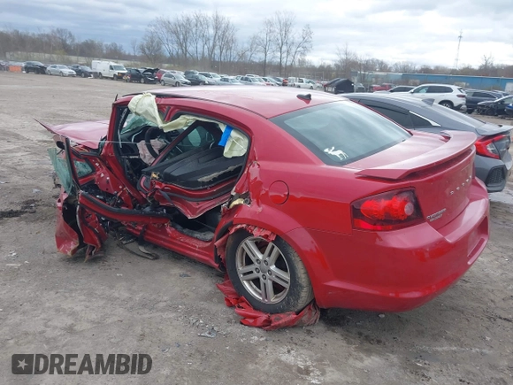 2014 Dodge Avenger SE with VIN 1C3CDZAG5EN227037, listed as a IAAI auction lot 41054612 with Not Provided miles. Bid and sale history available at carsss.com. Image 3.