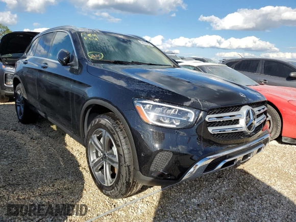 2022 Mercedes-Benz GLC with VIN W1N0G8DBXNV385950, listed as a Copart auction lot 62633152 with 0 mi miles. Bid and sale history available at carsss.com. Image 1.