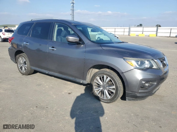 2017 Nissan Pathfinder SV with VIN 5N1DR2MN8HC678901, listed as a Copart auction lot 46907735 with 142,241 mi miles and Clean Title. Bid and sale history available at carsss.com. Image 4.