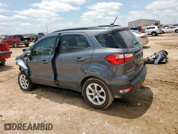 2018 Ford EcoSport SE with VIN MAJ3P1TE4JC161186, listed as a Copart auction lot 59044455 with 36,077 mi miles and Salvage title. Bid and sale history available at DreamBid. Image 2.