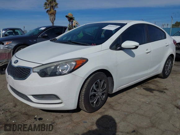 2016 Kia Forte LX with VIN KNAFK4A6XG5574596, listed as a IAAI auction lot 41641410 with 98,898 mi miles. Bid and sale history available at carsss.com. Image 2.