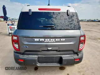 2025 Ford Bronco Sport Heritage with VIN 3FMCR9GNXSRE25085, listed as a Copart auction lot 63847615 with 220 mi miles and Salvage title. Bid and sale history available at DreamBid. Image 6.