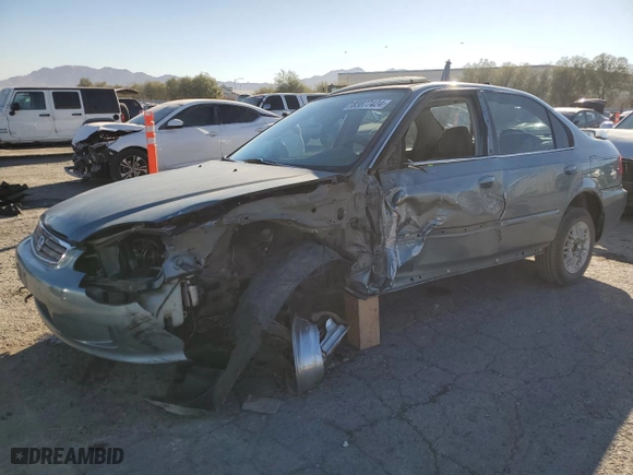 2000 Honda Civic EX with VIN 1HGEJ8644YL030870, listed as a Copart auction lot 83877424 with 155,495 mi miles and Salvage Title. Bid and sale history available at carsss.com. Image 1.