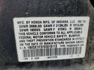 2014 Acura ILX with VIN 19VDE1F37EE015113, listed as a Copart auction lot 51475095 with 109,565 mi miles and Salvage Title. Bid and sale history available at carsss.com. Image 12.
