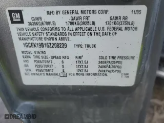 2006 Chevrolet Silverado 1500 LT2 with VIN 1GCEK19B16Z208239, listed as a Copart auction lot 42904305 with 130,263 mi miles and Salvage Title. Bid and sale history available at carsss.com. Image 14.