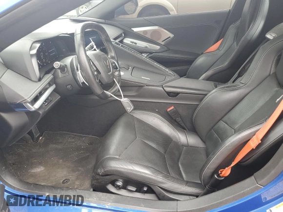 2021 Chevrolet Corvette 2LT with VIN 1G1YB3D48M5124739, listed as a Copart auction lot 65192324 with 38,415 mi miles and Clean Title. Bid and sale history available at carsss.com. Image 7.