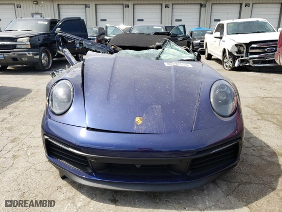 2022 Porsche 911 Carrera S with VIN WP0CB2A96NS245171, listed as a Copart auction lot 45597914 with 0 mi miles and Salvage Title. Bid and sale history available at carsss.com. Image 5.