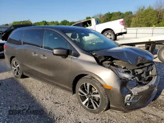 2018 Honda Odyssey Elite with VIN 5FNRL6H98JB087489, listed as a Copart auction lot 51930205 with 149,595 mi miles and Salvage Title. Bid and sale history available at DreamBid. Image 4.