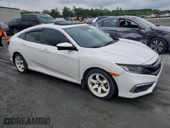 2020 Honda Civic Sedan EX with VIN 19XFC1F30LE010788, listed as a Copart auction lot 48169585 with 78,030 mi miles and Salvage Title. Bid and sale history available at carsss.com. Image 4.