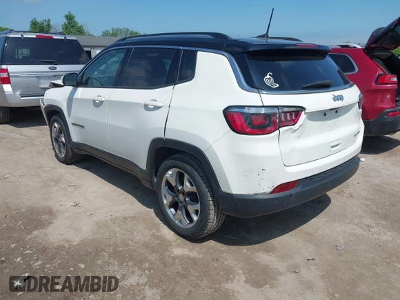 2019 Jeep Compass Limited with VIN 3C4NJCCB4KT743865, listed as a IAAI auction lot 42365744 with 65,273 mi miles and . Bid and sale history available at DreamBid. Image 3.