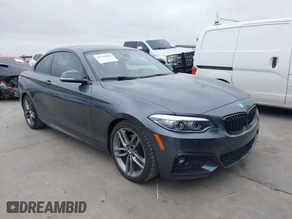 2018 BMW 2 Series 230i with VIN WBA2J1C5XJVD09384, listed as a IAAI auction lot 41751922 with 72,191 mi miles. Bid and sale history available at carsss.com. Image 1.