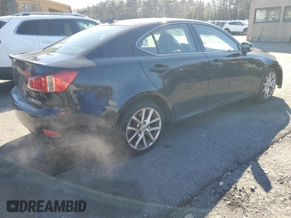 2011 Lexus IS 250 with VIN JTHCF5C25B5049625, listed as a Copart auction lot 47074985 with 227,769 mi miles and Salvage title. Bid and sale history available at DreamBid. Image 3.