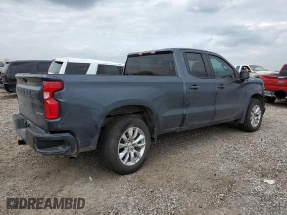 2021 Chevrolet Silverado 1500 Custom with VIN 1GCRWBEK1MZ228490, listed as a Copart auction lot 43900585 with 127,270 mi miles and Salvage Title. Bid and sale history available at DreamBid. Image 3.