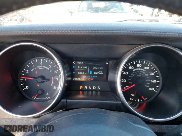 2021 Ford Mustang EcoBoost with VIN 1FATP8UH3M5120896, listed as a Copart auction lot 37092323 with 48,545 mi miles. Bid and sale history available at carsss.com. Image 9.