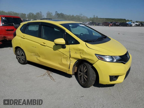 2015 Honda Fit EX-L with VIN 3HGGK5H86FM747285, listed as a Copart auction lot 53034715 with 102,236 mi miles and Salvage Title. Bid and sale history available at DreamBid. Image 4.