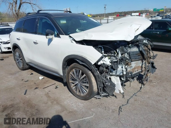 2024 Infiniti QX60 Autograph with VIN 5N1DL1HU1RC346328, listed as a IAAI auction lot 41845722 with 13,137 mi miles and . Bid and sale history available at DreamBid. Image 1.