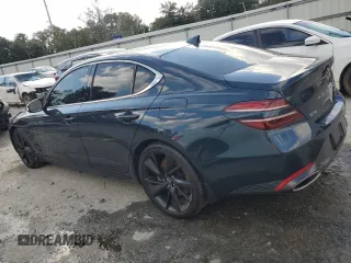 2022 Genesis G70 3.3T with VIN KMTG54TE9NU084593, listed as a Copart auction lot 80367864 with 27,100 mi miles and Salvage Title. Bid and sale history available at DreamBid. Image 2.