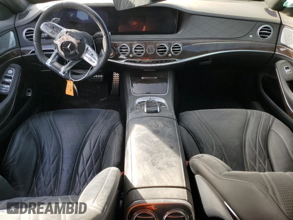 2019 Mercedes-Benz S-Class AMG S 63 with VIN WDDUG8JB9KA458473, listed as a Copart auction lot 83968594 with 0 mi miles and Salvage Title. Bid and sale history available at carsss.com. Image 8.