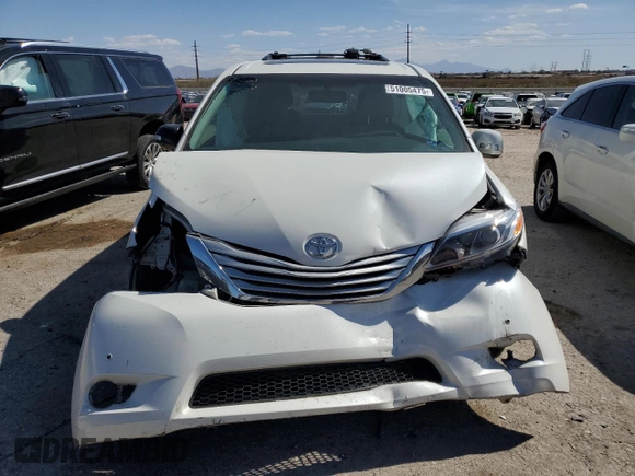 2017 Toyota Sienna XLE Auto Access Seat with VIN 5TDYZ3DC6HS865451, listed as a Copart auction lot 51005475 with 0 mi miles and Salvage Title. Bid and sale history available at carsss.com. Image 5.