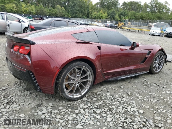 2019 Chevrolet Corvette Grand Sport 2LT with VIN 1G1YY2D70K5103755, listed as a Copart auction lot 72778344 with 0 mi miles and Salvage Title. Bid and sale history available at carsss.com. Image 3.