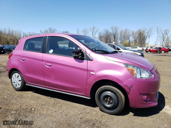 2015 Mitsubishi Mirage DE with VIN ML32A3HJ4FH055150, listed as a Copart auction lot 53361775 with 55,736 mi miles and Salvage Title. Bid and sale history available at carsss.com. Image 4.