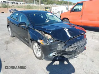2018 Ford Fusion Hybrid SE with VIN 3FA6P0LU5JR257120, listed as a IAAI auction lot 41859050 with 142,524 mi miles. Bid and sale history available at carsss.com. Image 1.